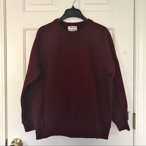 ACNE Studios Dark Wine Red Sweatshirt w Pockets